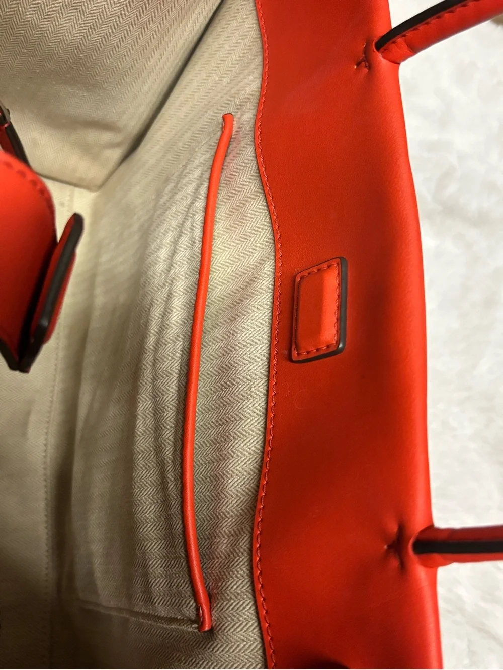 Authentic Tory Burch Ella Bio Tote Bag in Poppy Red